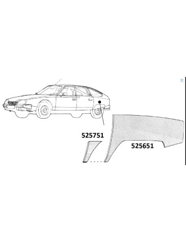 CITROEN CX REAR SIDE PANEL