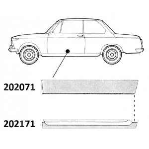 BMW 1502/2002, UNTERTÜRBLECH LINKS